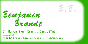 benjamin brandt business card